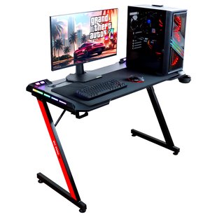 Стол игровой компьютерный геймерский XTRIKE ME DK-05 с LED RGB подсветкой 112x75x60 см