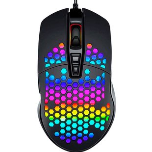 Ігрова комп'ютерна миша USB з RGB підсвічуванням XO M4 чорна геймерская дротова