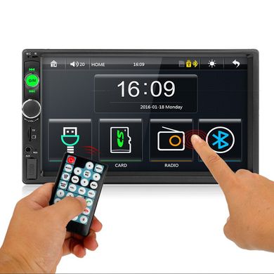 Автомагнітола CML-PLAY 7010B 2 DIN, 7.0'' TFT HD, Bluetooth, 1080P відео, MP3/WMA, FM 87.5-108MHz, Чорний