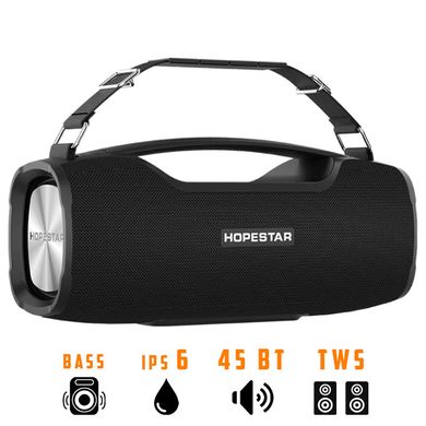 Портативна бездротова колонка Hopestar Original A6 PRO SUPPER BASS Bluetooth Speaker Black