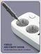 Мережевий подовжувач фільтр LDNIO SE2435 |2500W, 10см, 2 розетки, 3USB/1Type-C, 10A/20W, PD/QC| White
