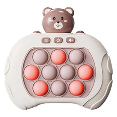 Портативная игра-антистресс Pop-it Speed Push Game Bear с подсветкой и звуковыми эффектами