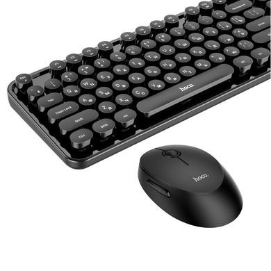 Беспроводная Клавиатура с Мышью HOCO PALLADIS 2.4G wireless keyboard and mouse set DI25 (Ukr/Ru/En) Черная