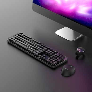 Беспроводная Клавиатура с Мышью HOCO PALLADIS 2.4G wireless keyboard and mouse set DI25 (Ukr/Ru/En) Черная