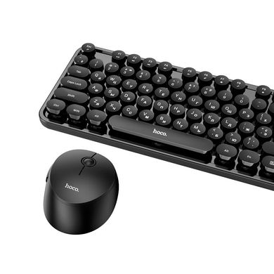 Бездротова Клавіатура з Мишею HOCO PALLADIS 2.4G Wireless Keyboard and Mouse Set DI25 (Ukr/Ru/En) Чорна