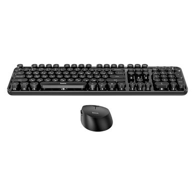 Бездротова Клавіатура з Мишею HOCO PALLADIS 2.4G Wireless Keyboard and Mouse Set DI25 (Ukr/Ru/En) Чорна