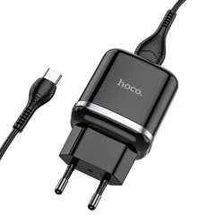 Сетевое зарядное устройство адаптер Type-C HOCO N3 1USB, 18W/3A, QC3.0 с функцией быстрой зарядки Black