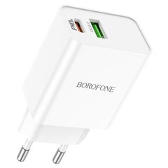 Сетевое зарядное устройство Borofone BA69A 1USB/1Type-C, QC/PD, 20W, 3A