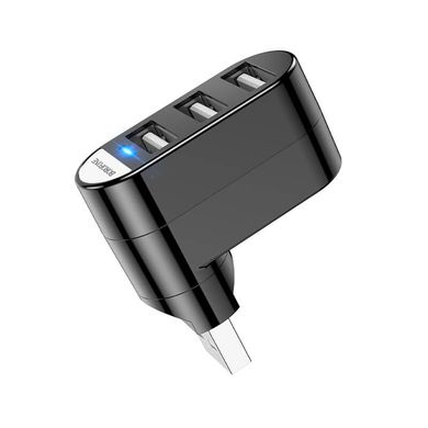 HUB адаптер BOROFONE three-port USB splitter DH3 | 3USBx2.0, 180 ° | перехідник хаб
