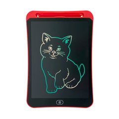 Графічний планшет кольоровий для малювання зі стілусом дитячий бездротовий LCD 8.5 дюймів Black-Red