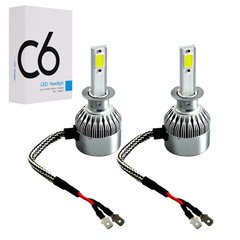 Светодиодные автомобильные лампы C6 LED Headlight H1 комплект автомобильных светодиодных ламп