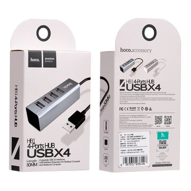 HUB адаптер Hoco USB Line Machine HB1 | 4USB | перехідник хаб