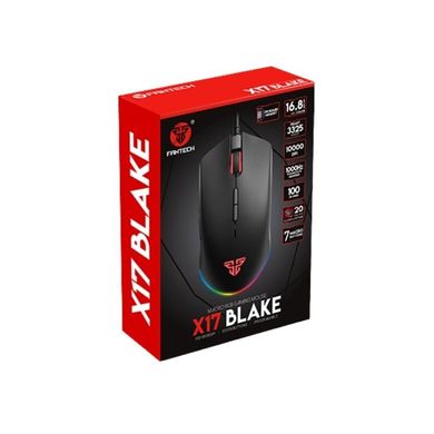 Миша ігрова комп'ютерна Fantech X17 Blake з RGB підсвічуванням, провідна Black