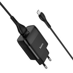 Мережевий зарядний пристрій HOCO з кабелем Micro USB 1USB, QC3.0 / FCP / AFC, 3A, 18W з функцією швидкої зарядки Black