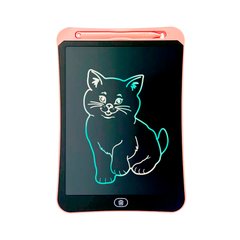 Графічний планшет кольоровий для малювання зі стілусом дитячий бездротовий LCD 8.5 дюймів Black-Pink