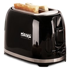 Тостер электрический горизонтальный автоматический для хлеба на 2 тоста DSP KC2045 850W Черный