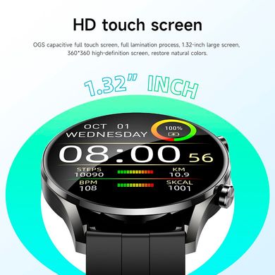 Смарт-годинник Hoco Y7 Smart watch | Track, HeartRate, IP68 | Black