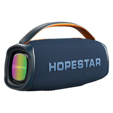 Портативная беспроводная Bluetooth колонка Hopestar A40 с Микрофоном Караоке |70 Вт, Bluetooth| Cиний