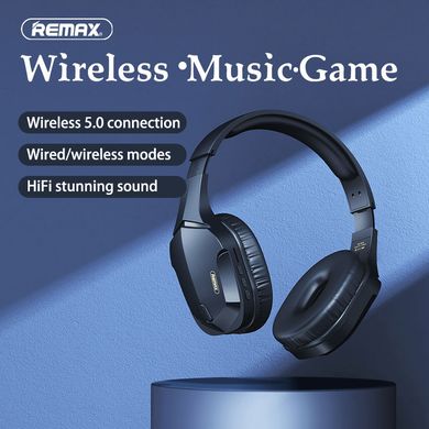 Бездротові Ігрові Навушники Bluetooth гарнітура REMAX RB-750HB Black