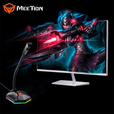 Мікрофон ігровий MeeTion MT-MC13 RGB USB на гнучкій шийці black