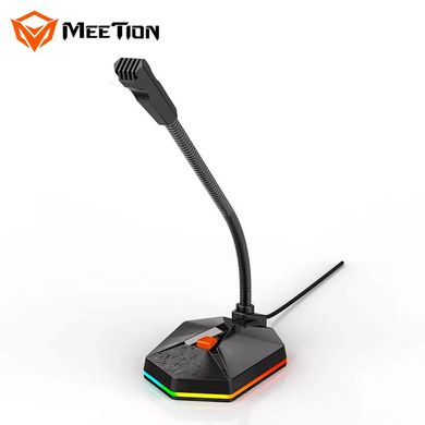 Мікрофон ігровий MeeTion MT-MC13 RGB USB на гнучкій шийці black