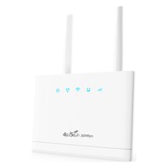 Настільний Wi Fi роутер CPE R311 3G/4G/5G LTE SIM модем 300 Mbps вай-фай маршрутизатор для будинку Білий