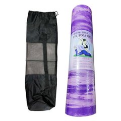 Спортивный Коврик для йоги и фитнеса с чехлом 173 x 61 см x 6 мм Фиолетовый Мраморный