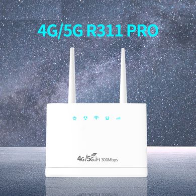 Настільний Wi Fi роутер CPE R311 3G/4G/5G LTE SIM модем 300 Mbps вай-фай маршрутизатор для будинку Білий