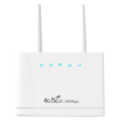 Настольный Wi Fi роутер CPE R311 3G/4G/5G LTE SIM модем 300 Mbps вай фай маршрутизатор для дома Белый