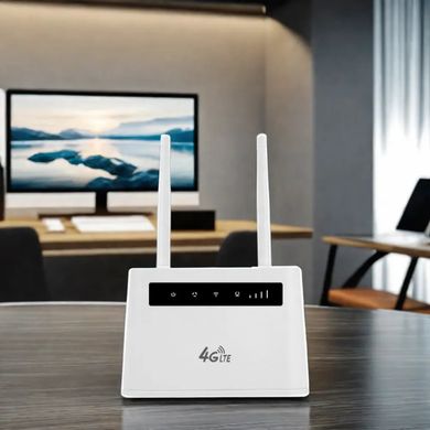 Настольный Wi Fi роутер CPE R311 3G/4G/5G LTE SIM модем 300 Mbps вай фай маршрутизатор для дома Белый