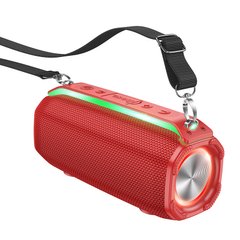 Портативна Бездротова Bluetooth Колонка Акустика HOCO Rick sports BT speaker HC23 IPX4 | RGB підсвічування, 10W, BT5.3 | Червоний