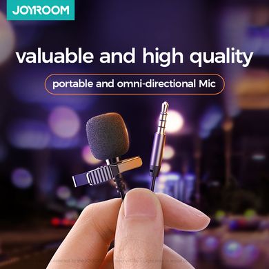 Мікрофон петличний JOYROOM Lavalier Microphone JR-LM1 AUX, 3M