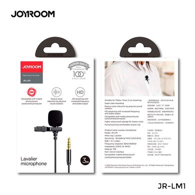 Мікрофон петличний JOYROOM Lavalier Microphone JR-LM1 AUX, 3M