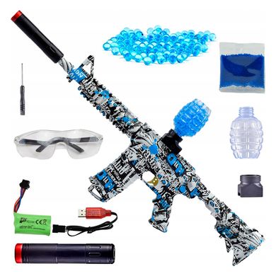 Водяний автомат із гідрогелевими кульками Water Bullet Gun M416 blue