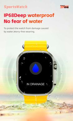 Смарт-годинник XO M8 Pro Wireless Charging Smart Sports Watch |BT Call, Track, HeartRate, IP68 | Yellow