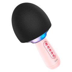 Микрофон Bluetooth караоке с колонкой HOCO Cute karaoke microphone BK7 |BT5.0, AUX/TF, DSP, 5W| pink