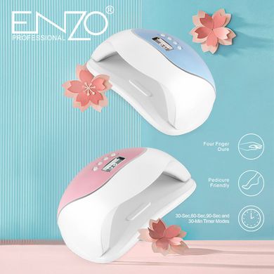 Настільна ультрафіолетова професійна лампа для нігтів UV LAMP 240W ENZO EN-018 для полімеризації Pink