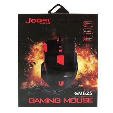 Мышь игровая компьютерная Jedel GM625 с RGB подсветкой USB геймерская, проводная black