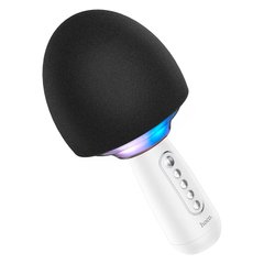 Микрофон Bluetooth караоке с колонкой HOCO Cute karaoke microphone BK7 |BT5.0, AUX/TF, DSP, 5W| white