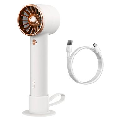 Вентилятор портативний ручной BASEUS Flyer Turbine Handheld Fan High Capacity |4000mAh, 17H, 2A| white