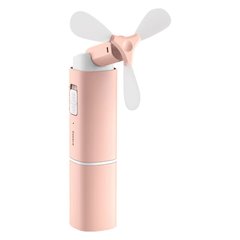 Ручний міні вентилятор портативний настільний акумуляторний з функцією Power Bank Baseus Square Portable Folding Fan 13hours pink