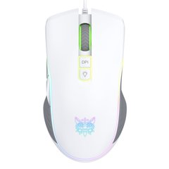 Игровая компьютерная мышь проводная ONIKUMA CW908 RGB подсветка white
