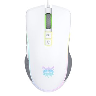 Игровая компьютерная мышь проводная ONIKUMA CW908 RGB подсветка white