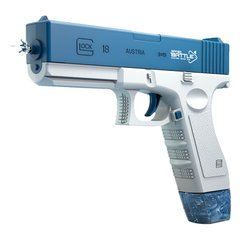 Водяний пістолет акумуляторний електричний Water Glock з 2 обоймами для води Blue