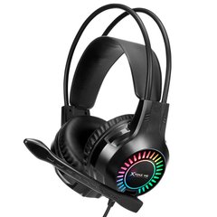 Ігрові навушники XTRIKE ME GH-709 з мікрофоном і RGB підсвічуванням провідні Black