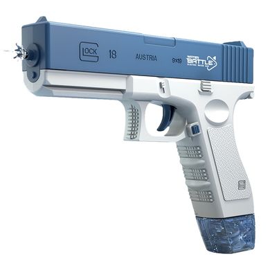 Водяний пістолет акумуляторний електричний Water Glock з 2 обоймами для води Blue