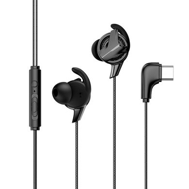 Ігрові навушники для телефону Baseus GAMO Type-c Wired Earphone C15 з мікрофоном провідні Black