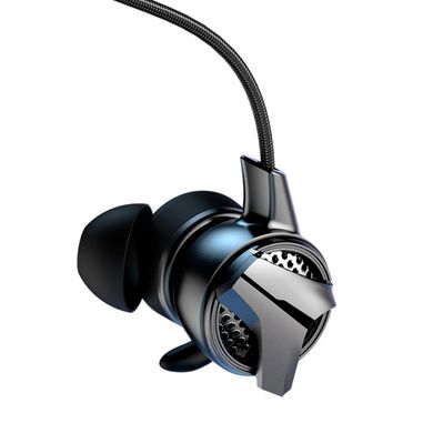 Игровые наушники для телефона Baseus GAMO Type-c Wired Earphone C15 с микрофоном проводные Black