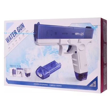 Водяний пістолет акумуляторний електричний Water Glock з 2 обоймами для води Blue