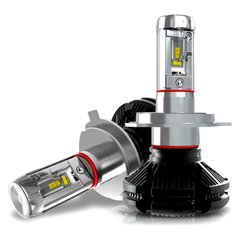 Світлодіодні автомобільні лампи X3 LED Headlight H4 6000 Лм / 50 Вт комплект автомобільних світлодіодних ламп